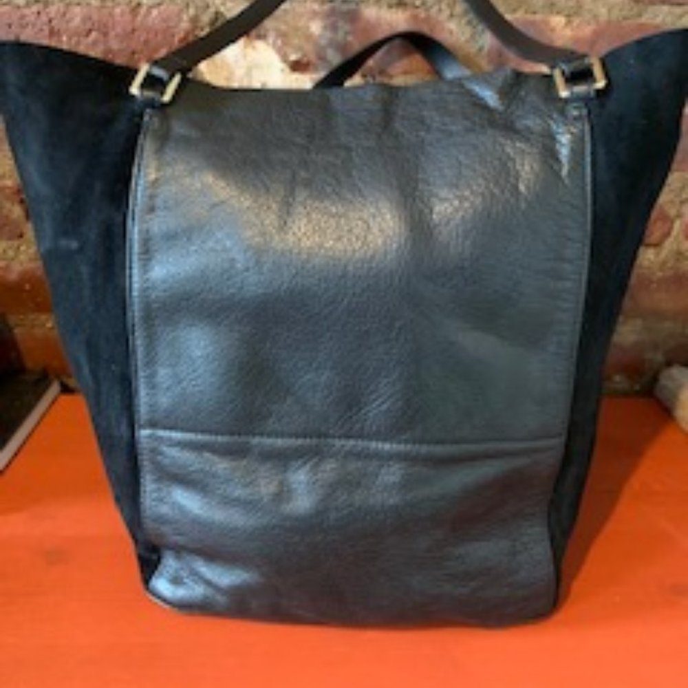 Margot Leather and Suede Tote